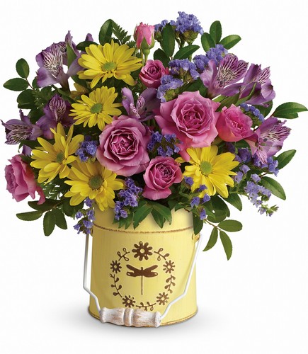 Teleflora's Blooming Pail Bouquet